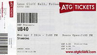 UB40 - The Leas Cliff Hall, Folkestone, Kent 7.3.14